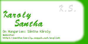 karoly santha business card